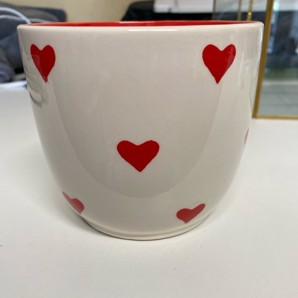 4inch tall red heart vase